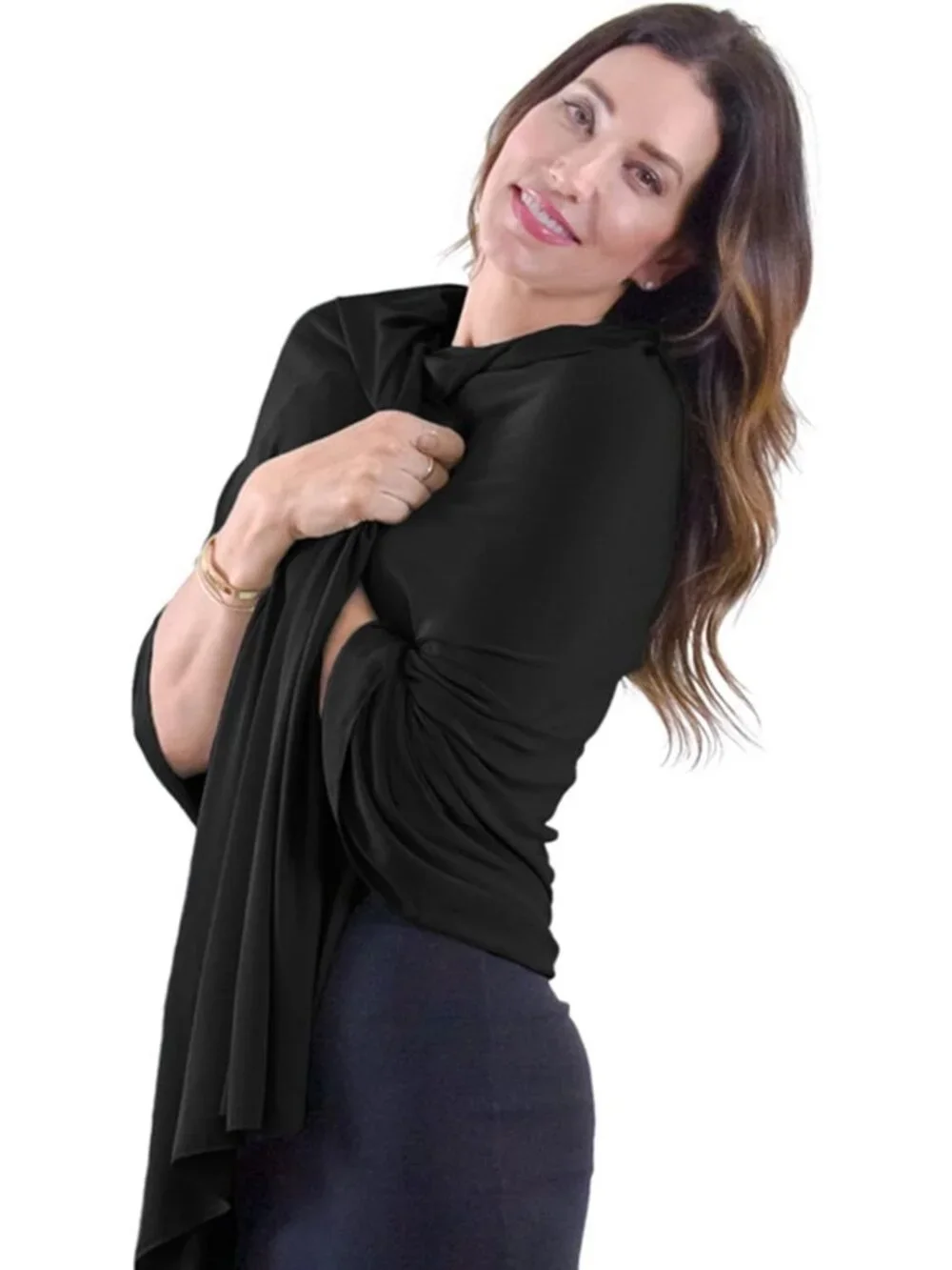 Lightweight Pashmina Shawl Wrap for Women - 68x35in Travel Blanket Scarf